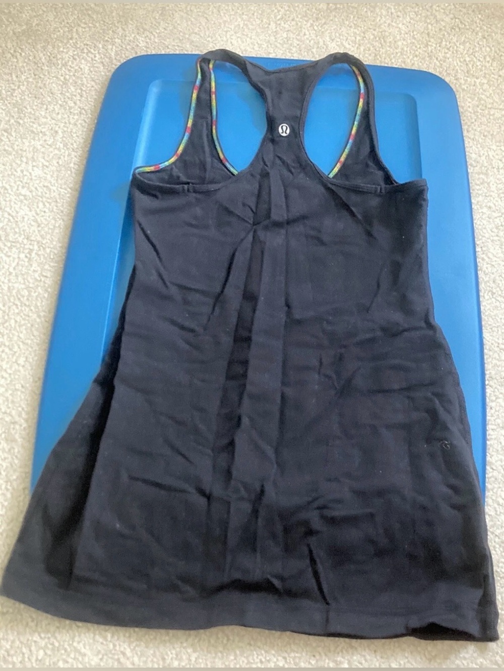 Lululemon Black/Multicoloured Reversible Racerback Tank - Picture 7 of 7